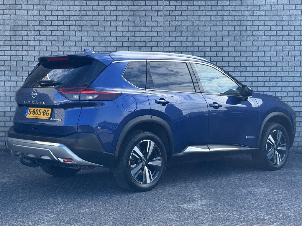 Nissan X-Trail 1.5 e-Power Tekna | Panoramadak | Trekhaak |, Auto's, Nissan, 1497 cc, Gebruikt, Blauw, Leder en Stof