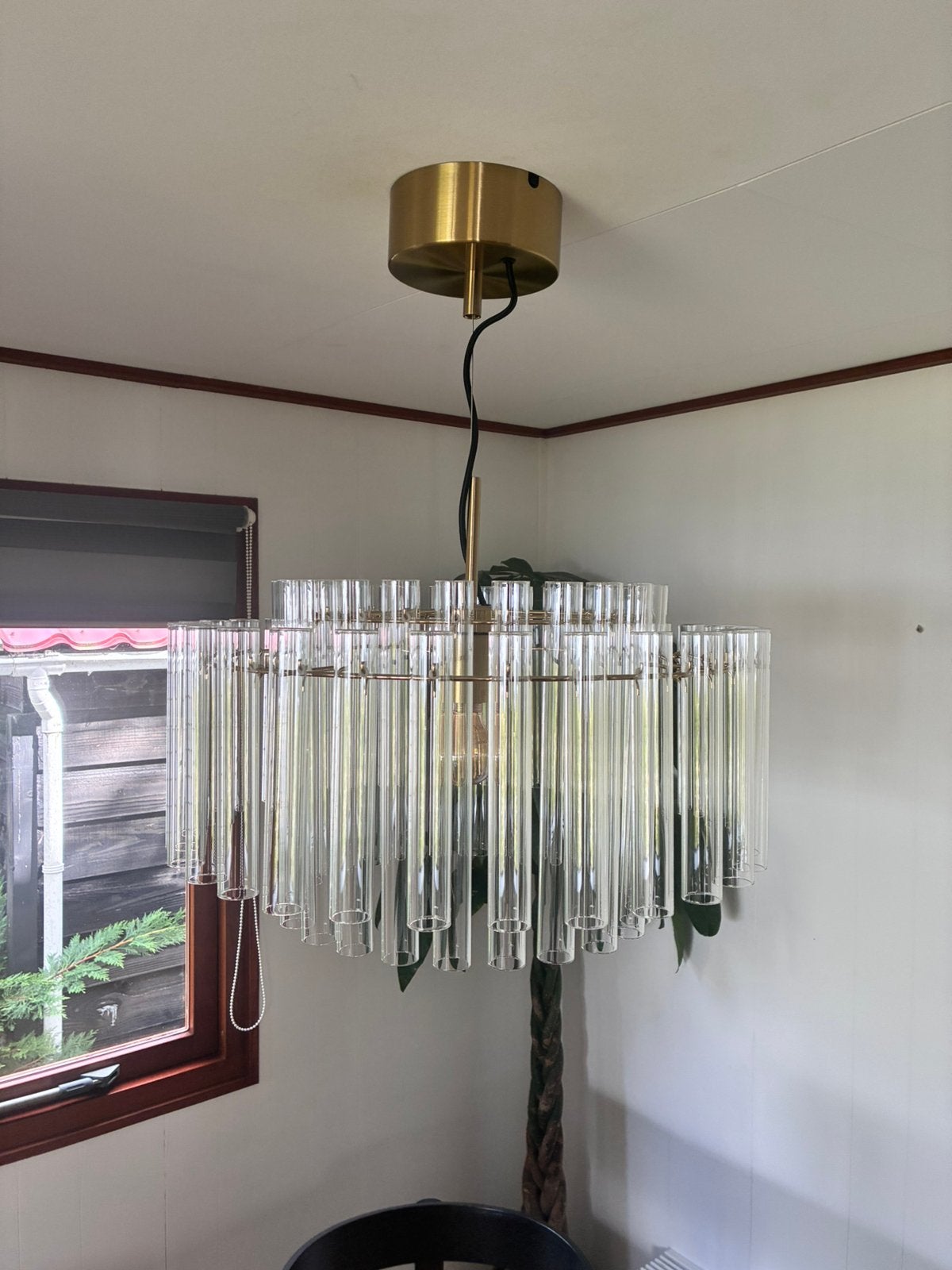 IKEA Stockholm kroonluchter, zgan, Huis en Inrichting, Lampen | Hanglampen, Ophalen, Zo goed als nieuw