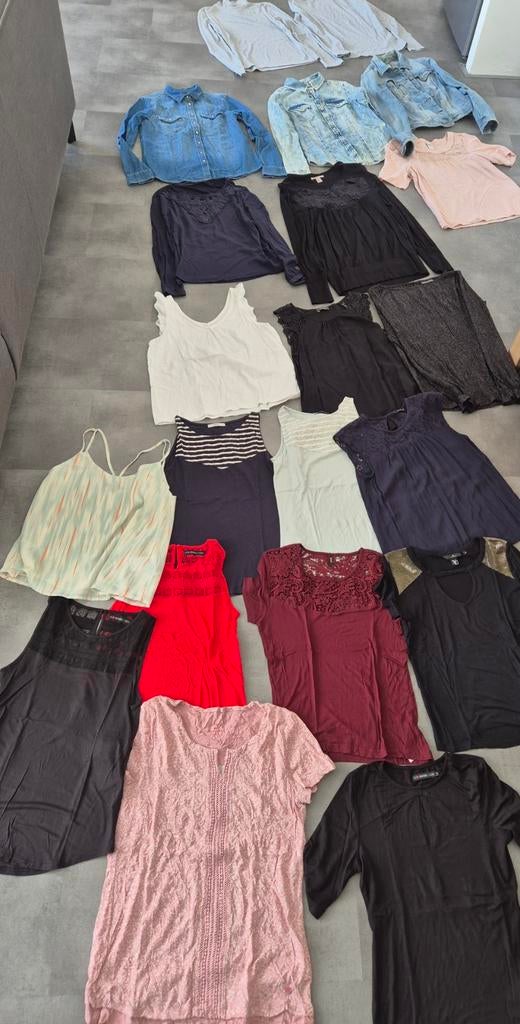 Dameskleding pakket: tops, blouses, shirts, blazers, jasje, Ophalen, Nieuw, Maat 36 (S)