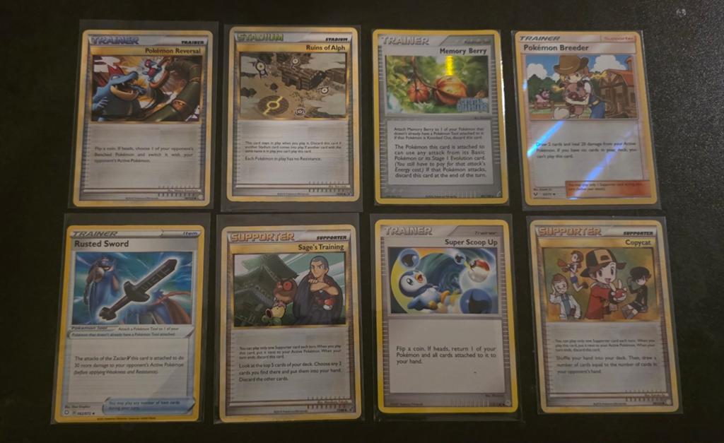 Pokémon Trainer, Supporter & Stadium kaarten, Ophalen of Verzenden, Gebruikt, Meerdere kaarten