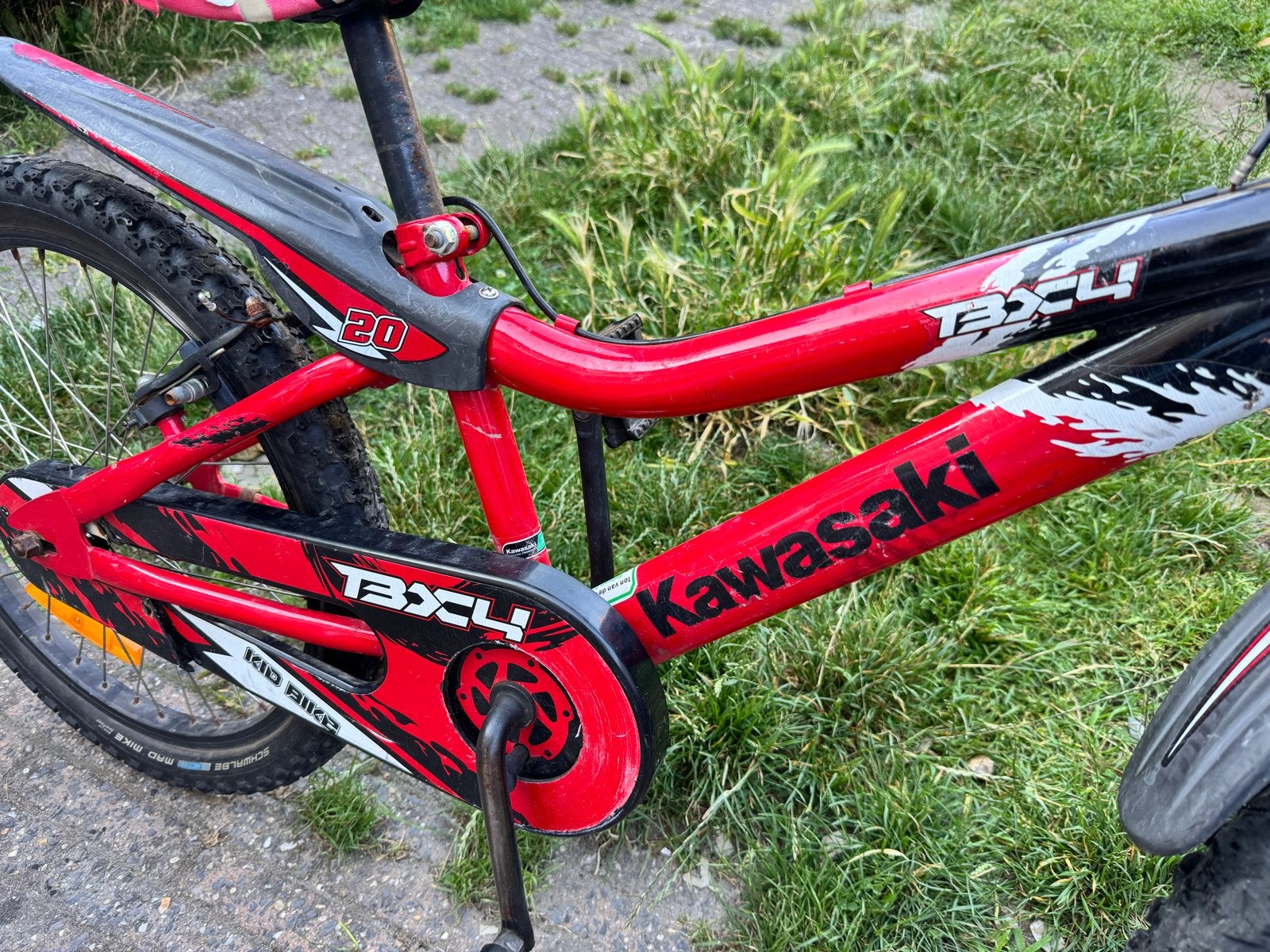 Kawasaki kinderfiets 20 inch - Rood/Zwart, Fietsen en Brommers, Ophalen, Gebruikt, Velgrem, 16 tot 20 inch