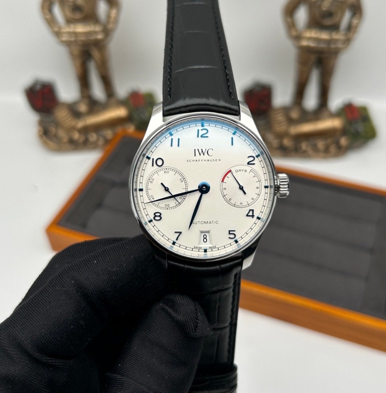 Horloge, Sieraden, Tassen en Uiterlijk, Horloges | Heren, Overige merken, Leer, Staal, Polshorloge