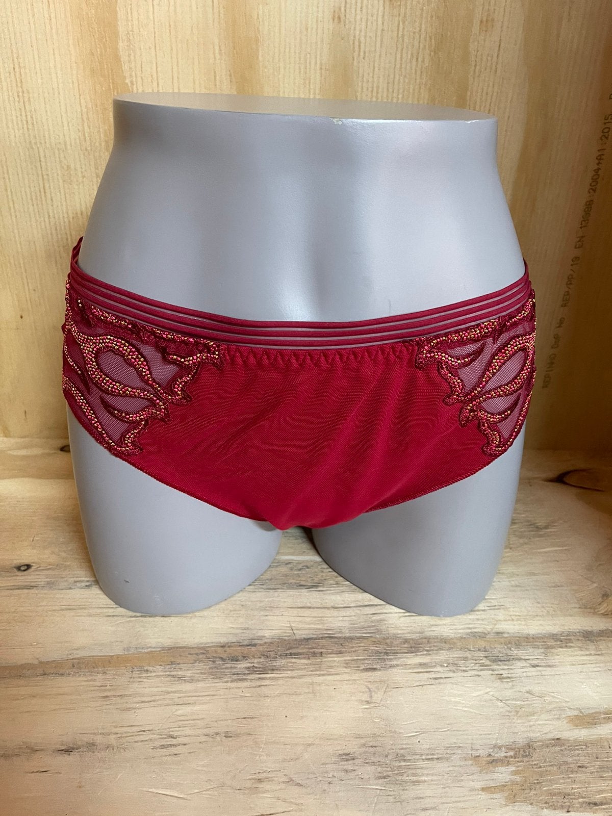 Louisa bracq slip maat 42 en 44 burning love, Verzenden, Rood, Slip