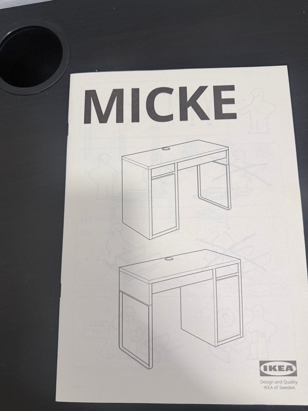 IKEA MICKE Bureau Zwart - Compact en Functioneel, Ophalen, Zwart, Met lades, Spaanplaat of MDF