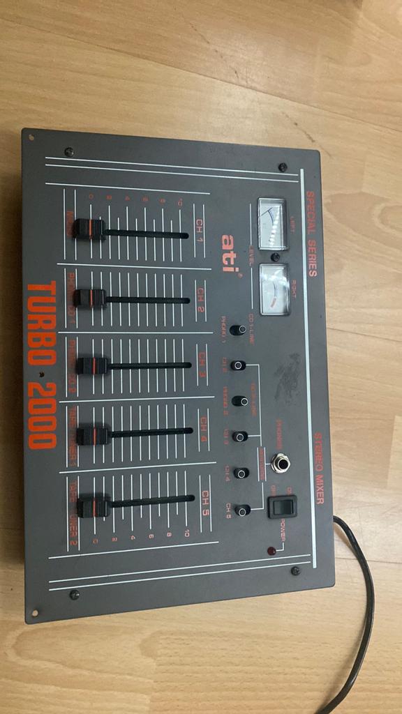 Ati Turbo 2000 Stereo Mixer - Vintage DJ Mixer, Ophalen of Verzenden, Gebruikt, Overige merken, Losse componenten