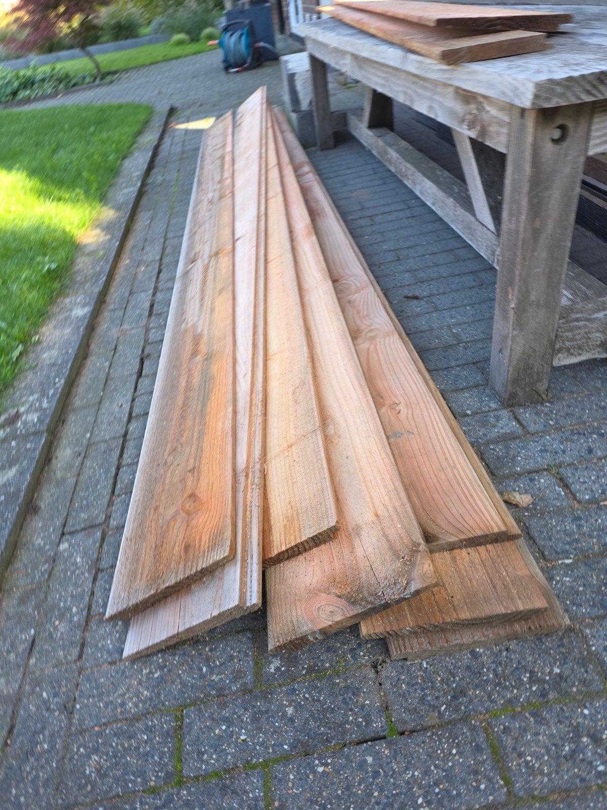 Douglas potdeksel planken en rechte plank, nieuw, Tuin en Terras, Ophalen, Nieuw, 250 cm of meer, Planken