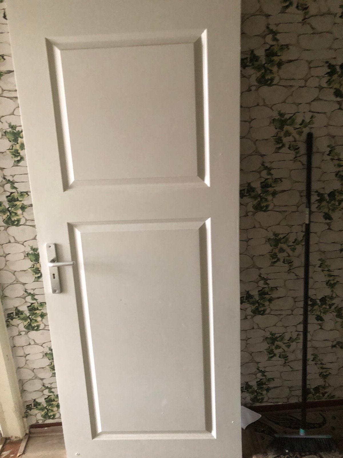 Witte binnendeur met klink - 202x82x4 cm, Gebruikt, 80 tot 100 cm, Binnendeur, Ophalen of Verzenden
