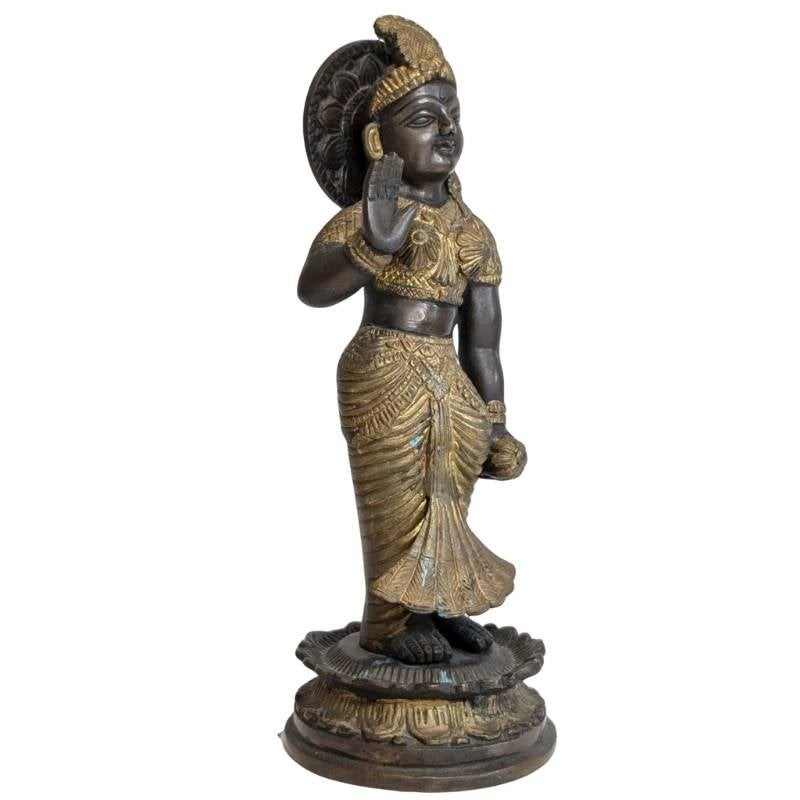Parvati beeld – bronzen godin – India, Ophalen of Verzenden, Gebruikt, Metaal, Oosters