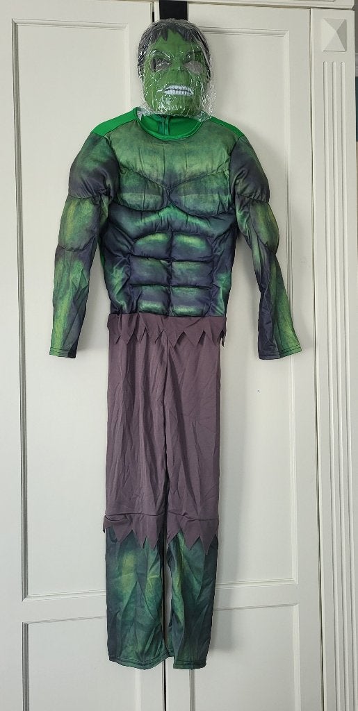 Nieuw! Hulk pak, verkleedpak, gevuld, 3D, maat 134/140, Nieuw, Ophalen of Verzenden, Setje, Jongen of Meisje