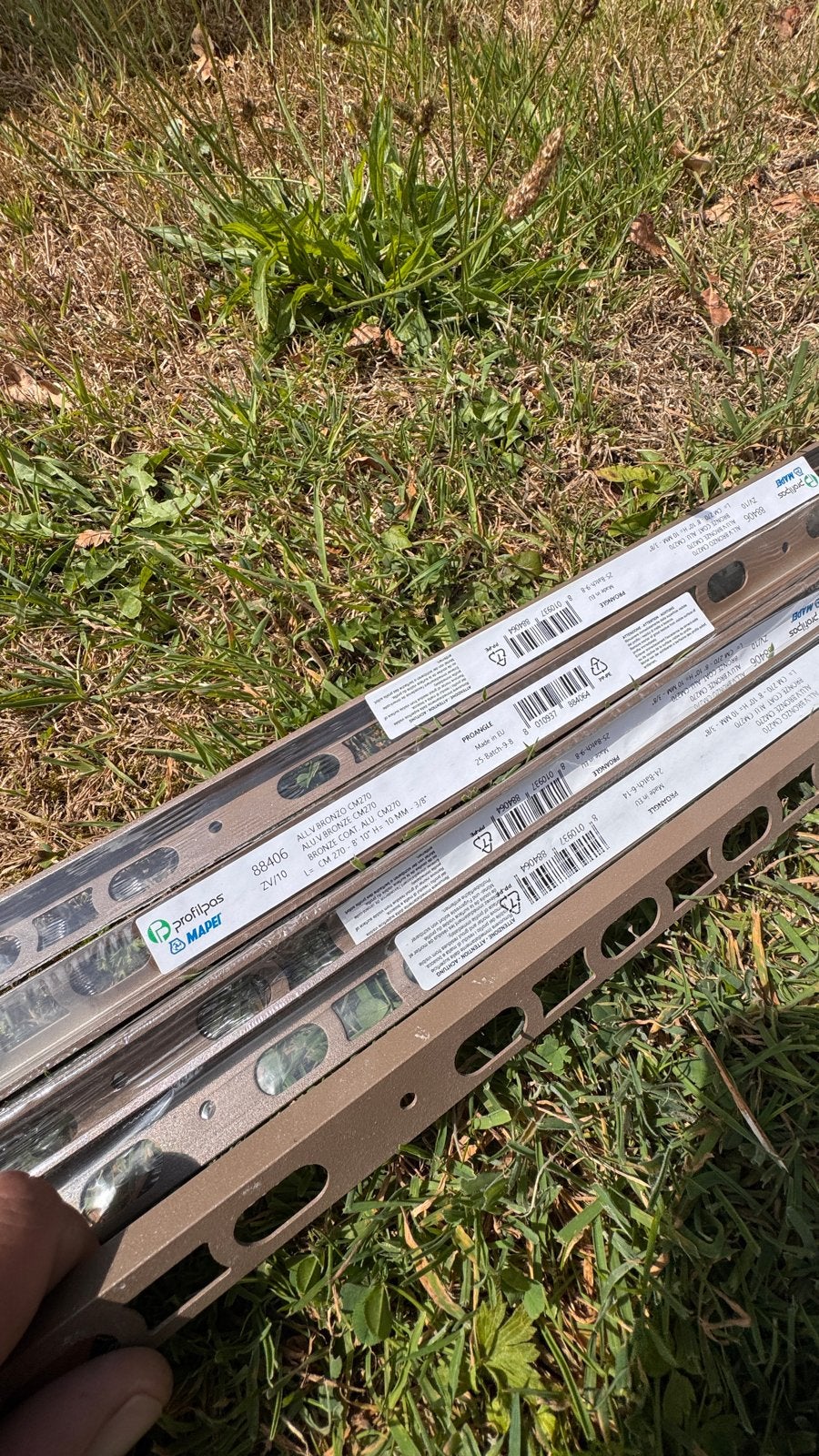 Gratis tegelprofielen brons en beige, Ophalen, Overige typen, Nieuw, Minder dan 20 cm