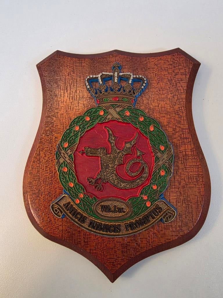 Schild vliegbasis  Leeuwarden, Ophalen of Verzenden, Luchtmacht, Nederland, Embleem of Badge