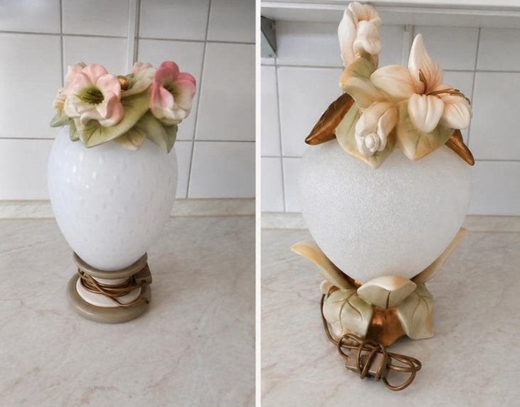 Prachtige Luxe Italiaanse bloemen Design - Lampen Set, Ophalen of Verzenden, Zo goed als nieuw