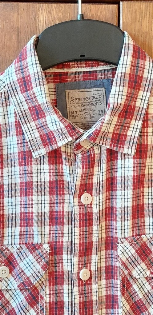 herenblouse overhemd blouse Springfield Mex 38 Maat S, Kleding | Heren, Ophalen of Verzenden, Zo goed als nieuw, Meerkleurig, Springfield Mex 38