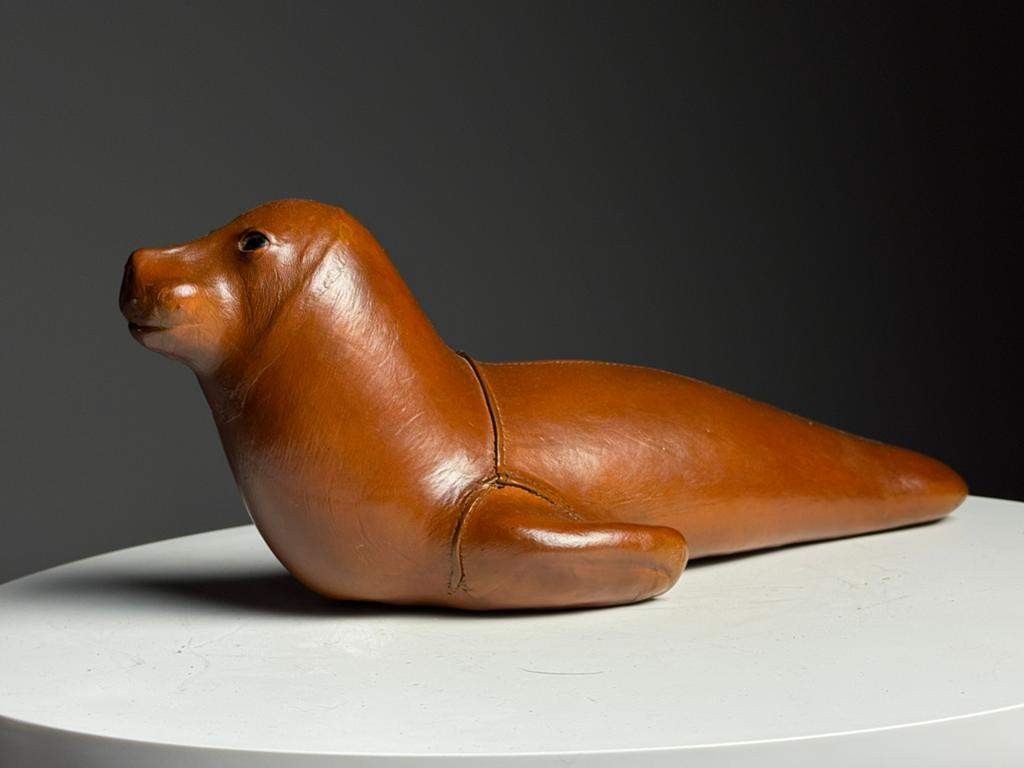 Lederen zeehond decoratie, Antiek en Kunst, Ophalen