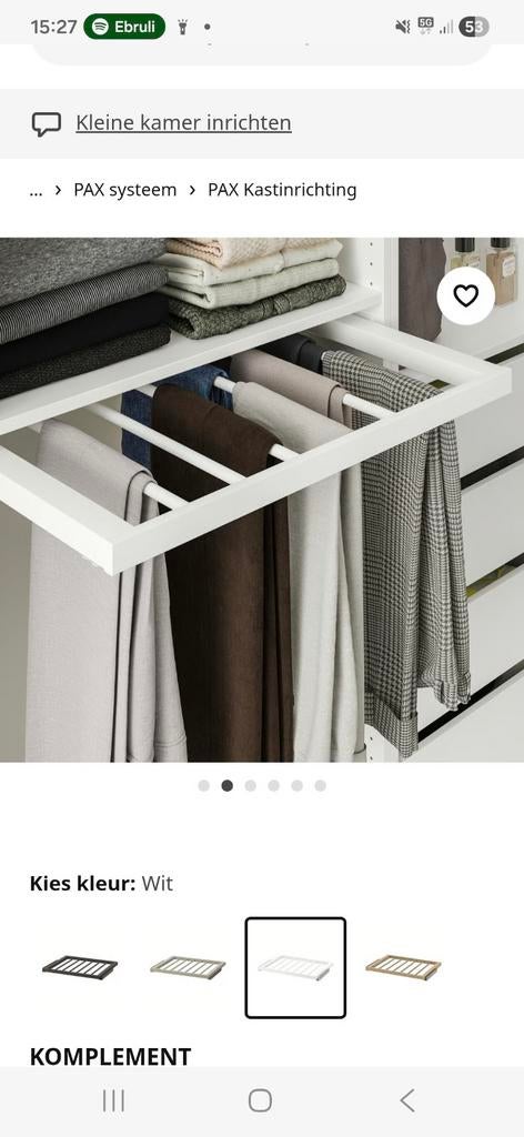 Ikea pax broekhanger (nieuw), Ophalen, Nieuw, 50 tot 100 cm, Minder dan 100 cm