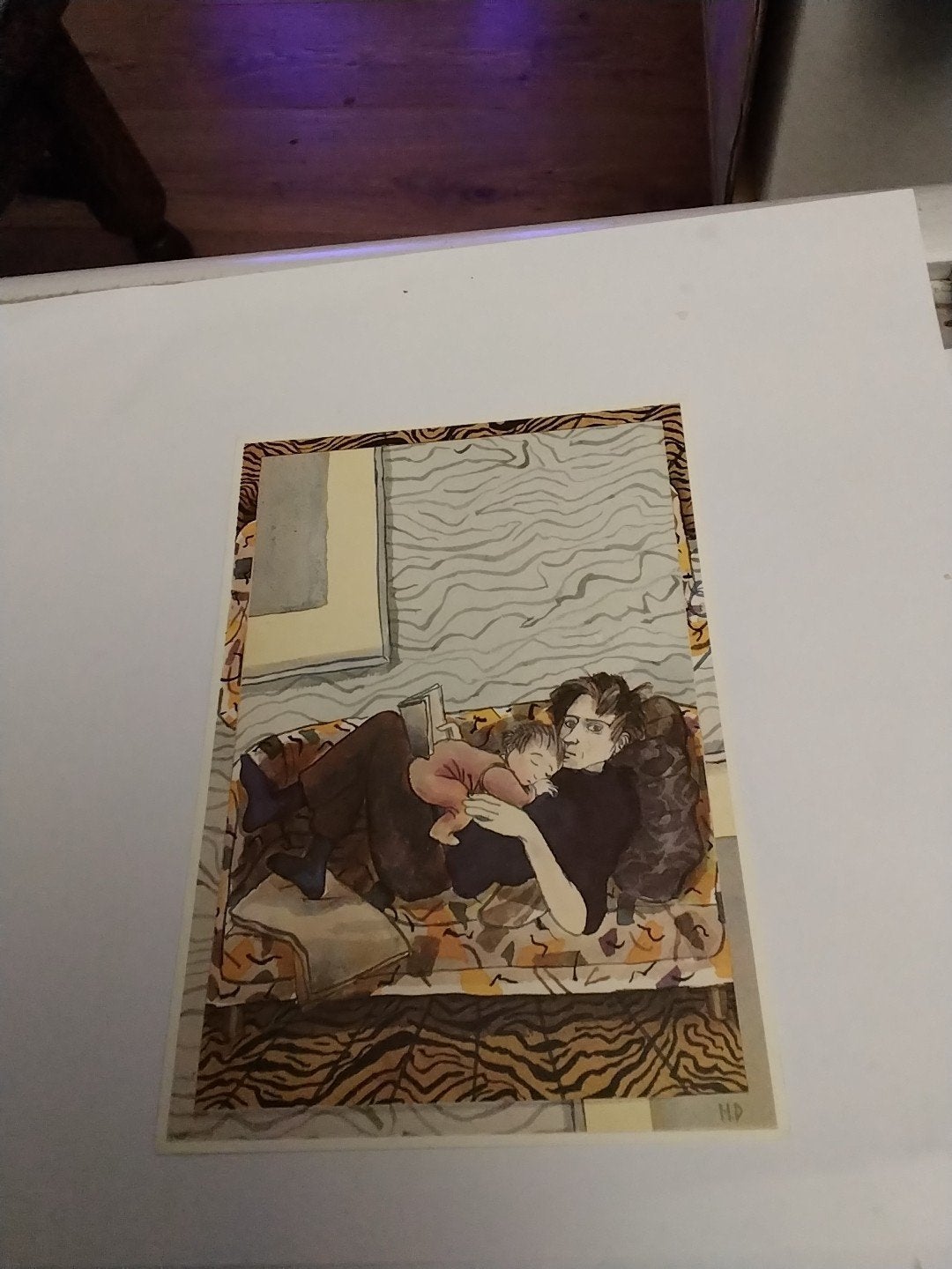 Vintage Ansichtkaart: Moeder met Kind (1985), Ophalen of Verzenden, 1980 tot heden, Gelopen