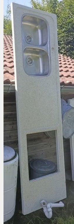 granito terrazzo keukenblad granieten buitenkeuken € 179,-, Ophalen, 150 tot 200 cm, Zo goed als nieuw, Minder dan 100 cm