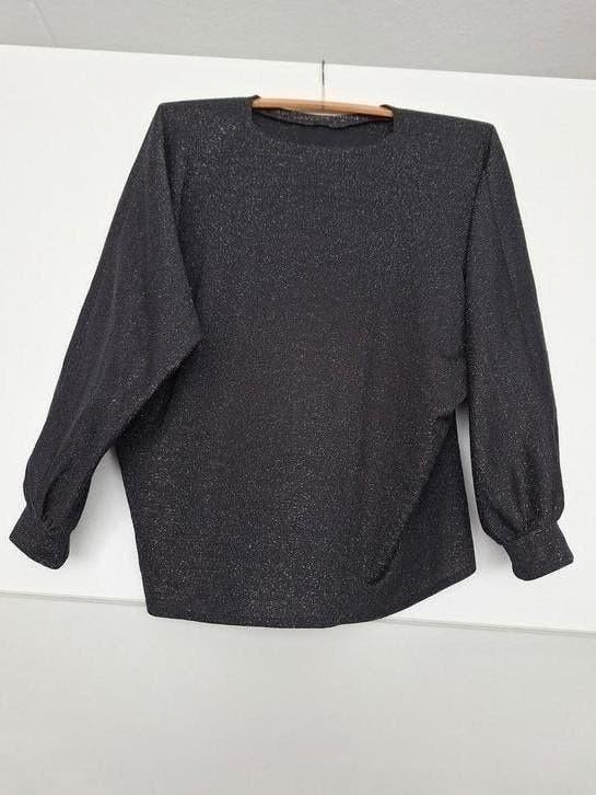 Chique bling glitter shirt, Ophalen of Verzenden, Zo goed als nieuw, Zwart