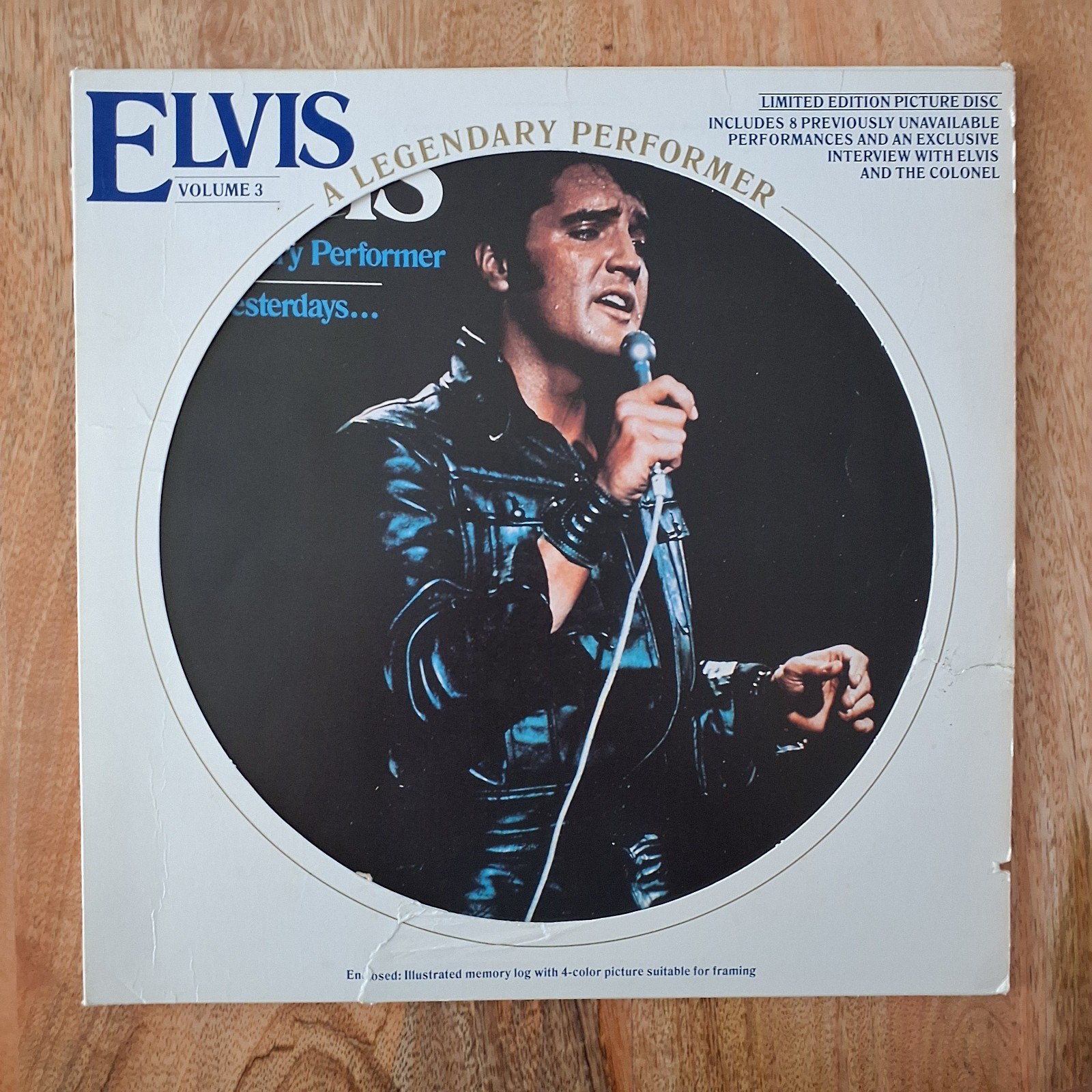 Elvis Presley A legendary performer vol 3 (picture disc), Cd's en Dvd's, Vinyl | Pop, LP, Gebruikt, Ophalen of Verzenden, Picture disc