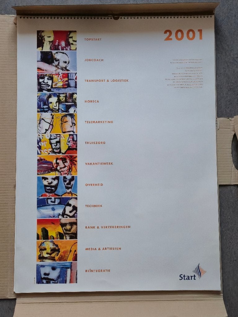 Herman Brood kalender 2001, Diversen, Kalenders, Ophalen, Maandkalender, Zo goed als nieuw
