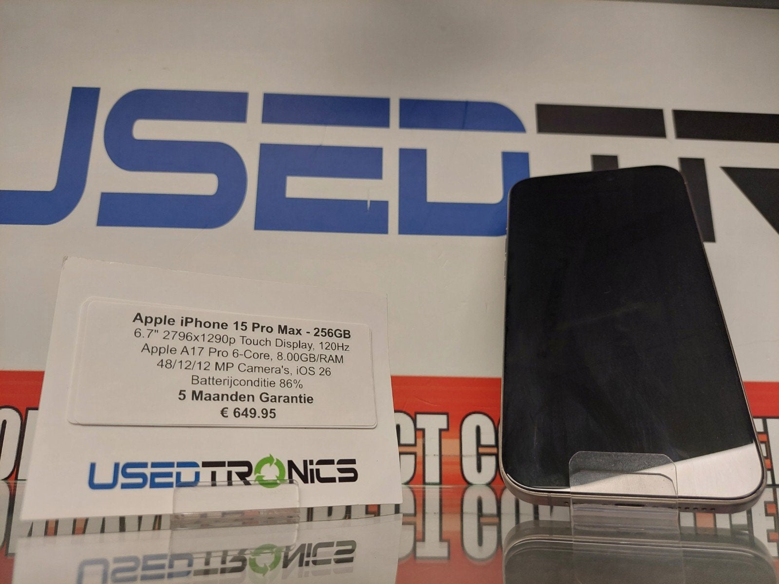 Apple iPhone 15 Pro Max - 256GB - Zo goed als nieuw, Ophalen of Verzenden, Zo goed als nieuw, 256 GB, IPhone 15 Pro Max