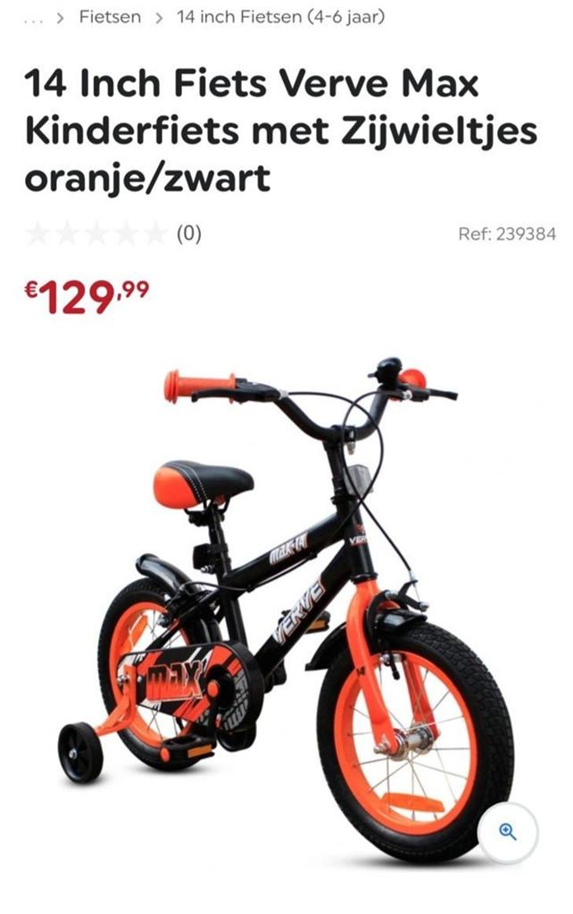 Kinderfiets 14 inch, Fietsen en Brommers, Fietsen | Kinderfietsjes, Ophalen of Verzenden, Zo goed als nieuw