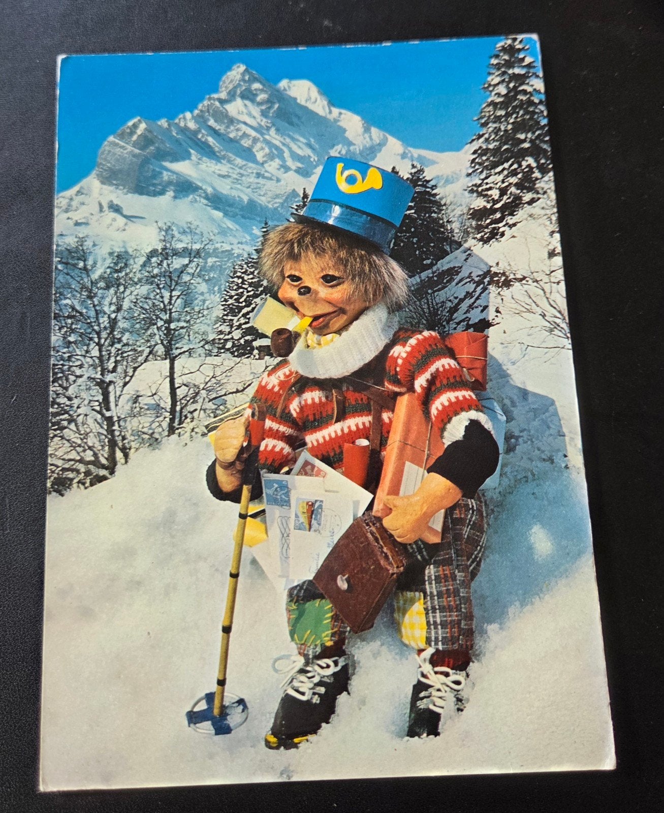 Egel brengt post rond in besneeuwde bergen, Verzenden, 1960 tot 1980, Gelopen, Kinderen