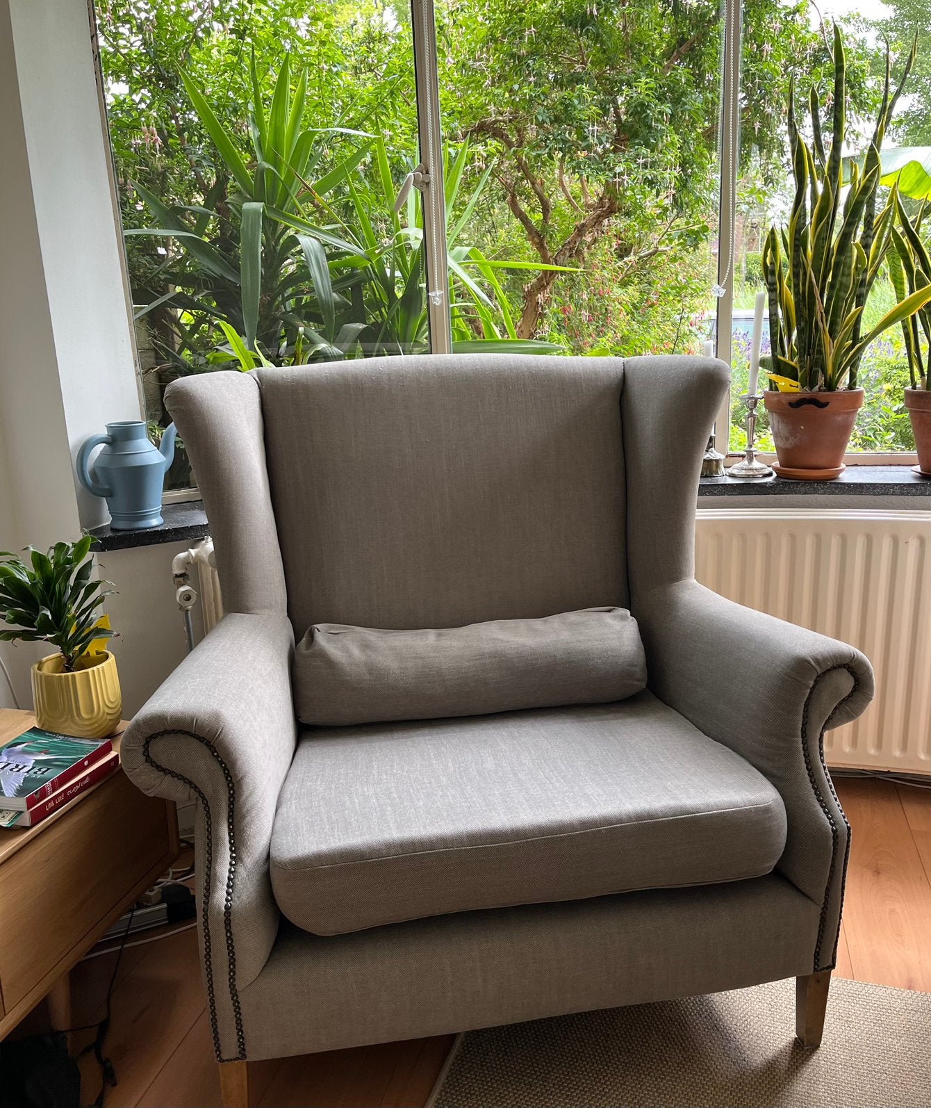 Oorfauteuil vintage style, Ophalen, Gebruikt, Minder dan 50 cm