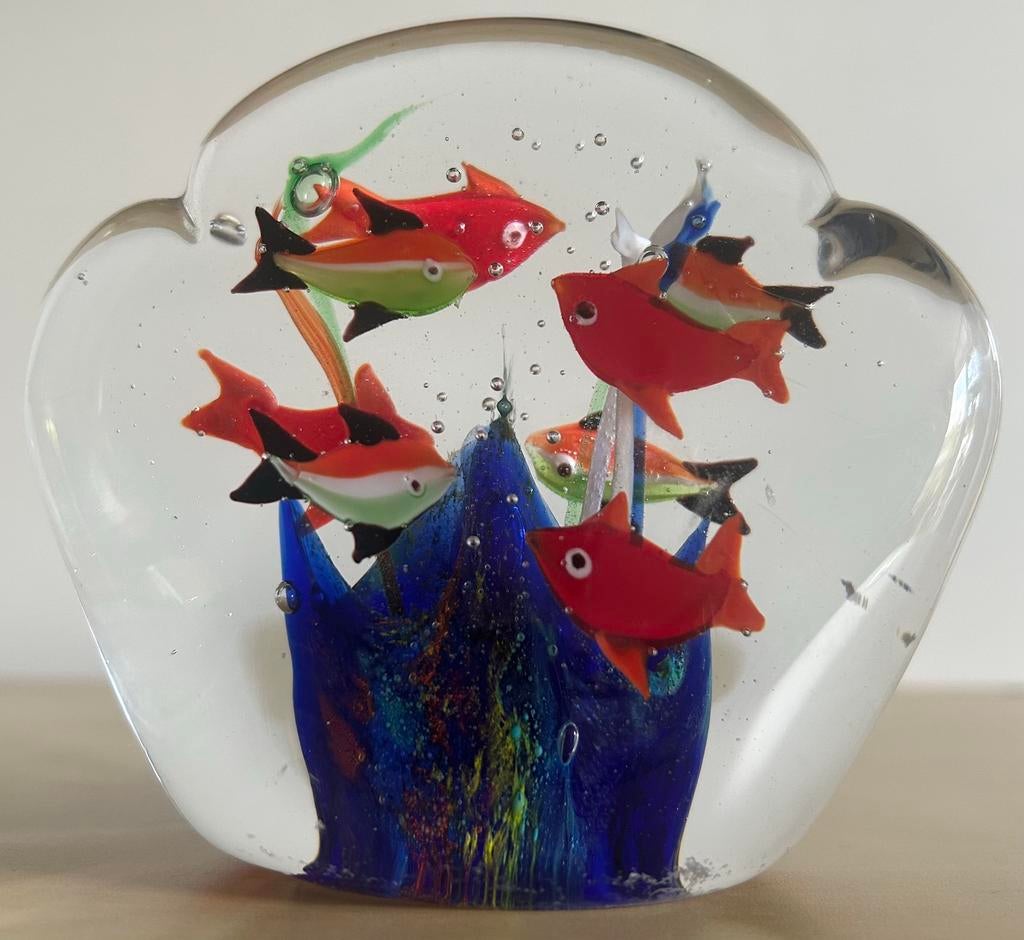 Murano Italy glas fishtank aquarium visjes, Verzenden
