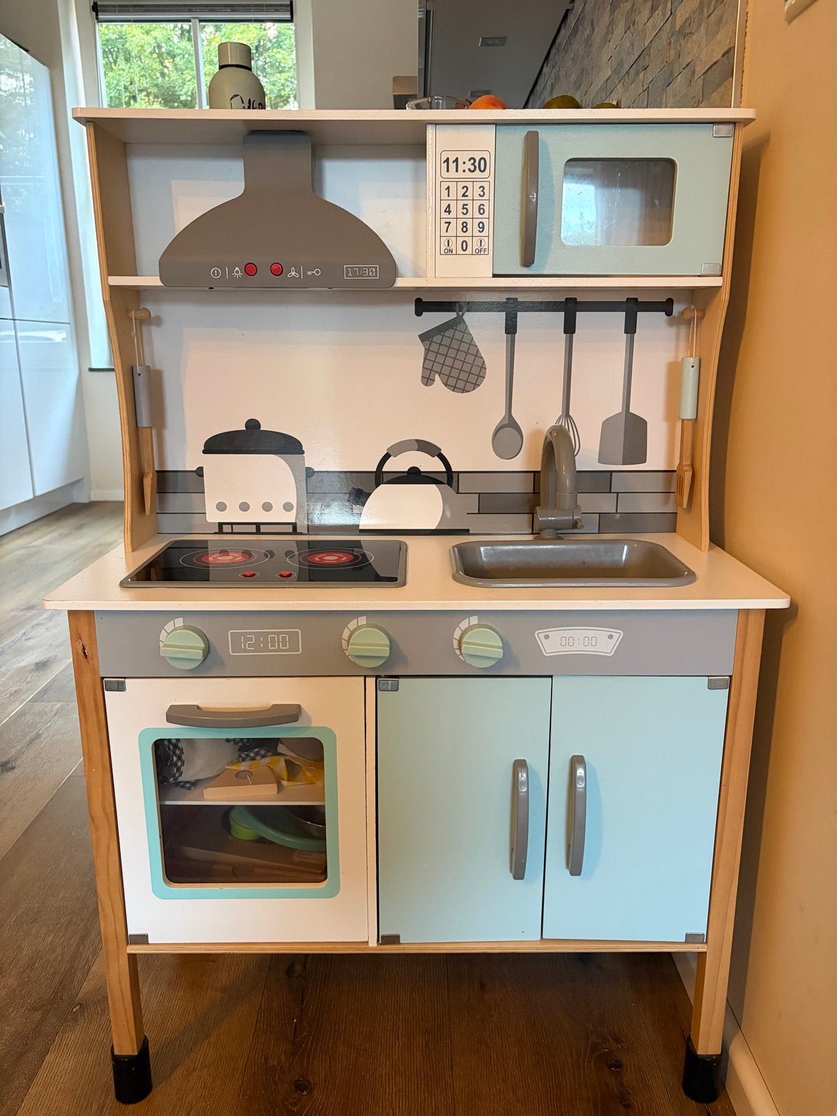 Houten speelkeuken, Kinderen en Baby's, Ophalen, Gebruikt, Hout, Speelkeuken