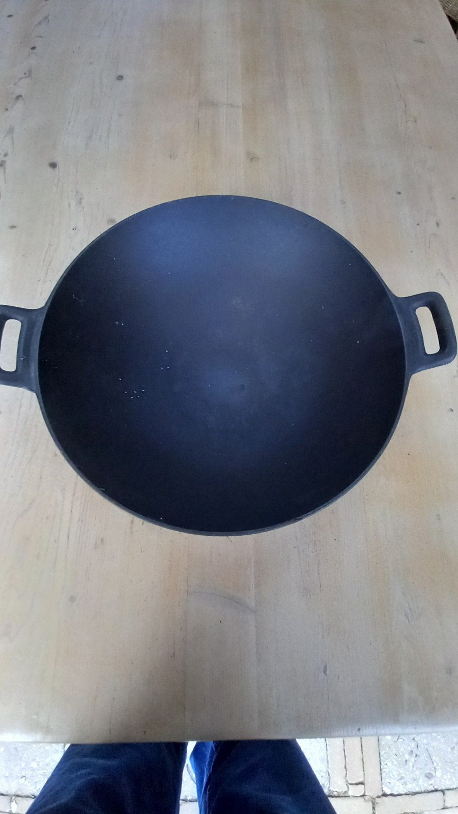 Gietijzeren Wokpan - 33 cm, Huis en Inrichting, Keuken | Potten en Pannen, Ophalen of Verzenden, Nieuw, Gietijzer, Wok