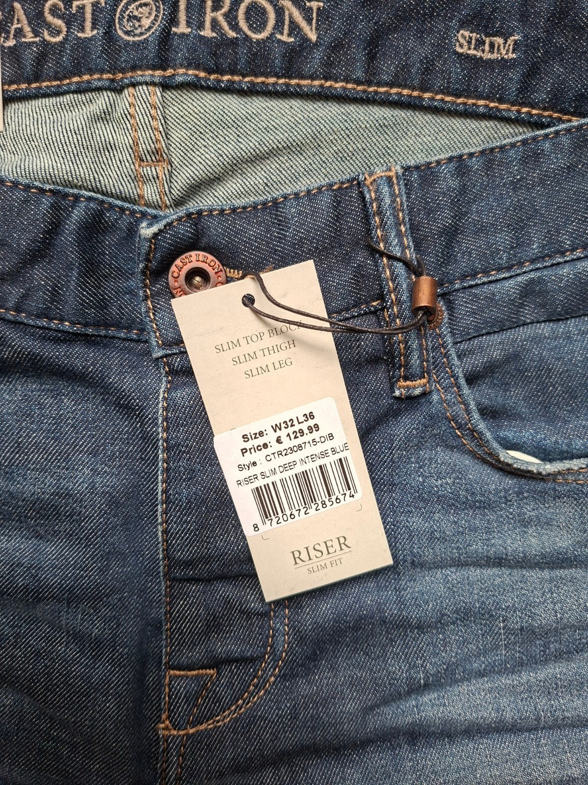 CAST IRON Riser slimfit jeans W32 L36, Blauw, Nieuw, W32 (confectie 46) of kleiner, Ophalen of Verzenden