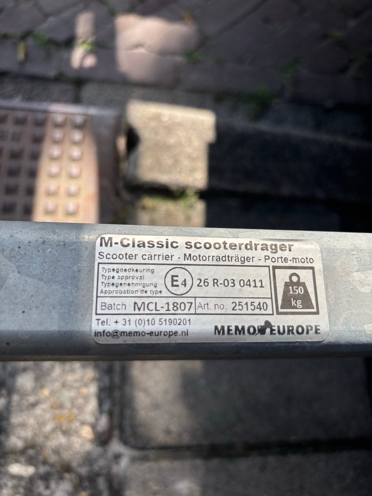 Memo M - Classic Scooter/motor drager., Caravans en Kamperen, Camper-accessoires, Ophalen, Gebruikt