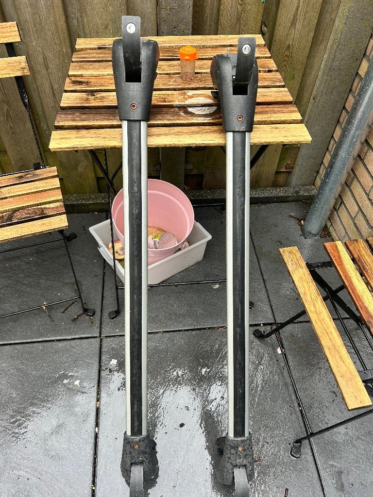 Aluminium Relingdragers + Sleutel, Auto diversen, Dakdragers, Ophalen, Gebruikt