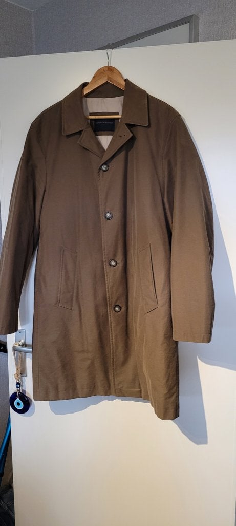 Lange jas Tommy Hilfiger, Bruin, Maat 46/48 (XL) of groter, Ophalen of Verzenden, Gedragen