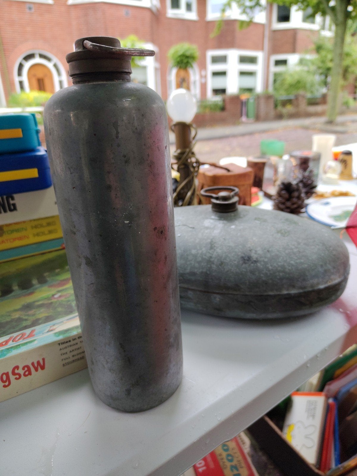 2 Ouderwetse Kruiken - Vintage Warmtebronnen, Antiek en Kunst, Ophalen of Verzenden