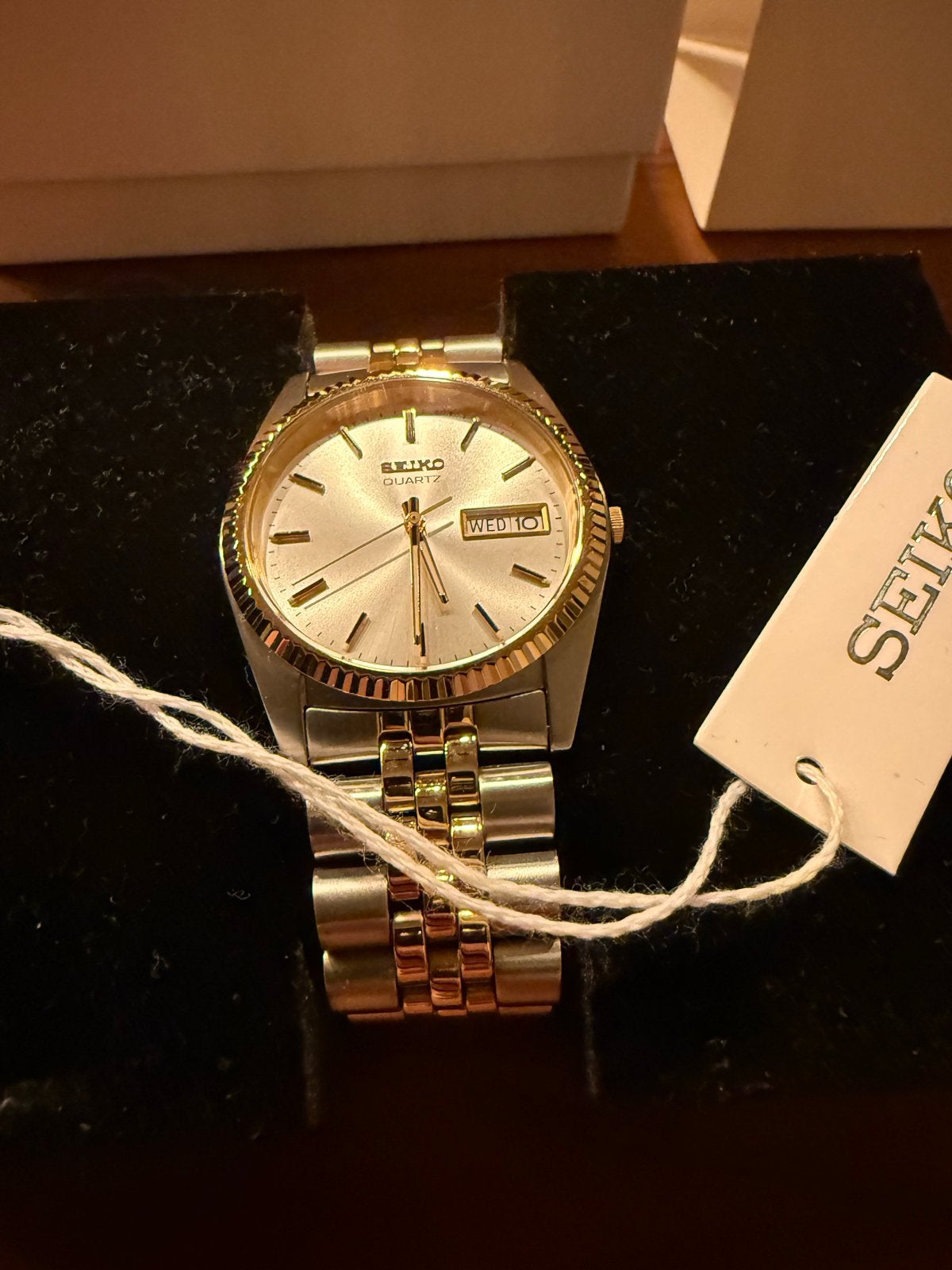 Seiko 7N43-8111 SGF204 - New Old Stock met nieuwe batterij, Seiko, Staal, Polshorloge, Ophalen of Verzenden