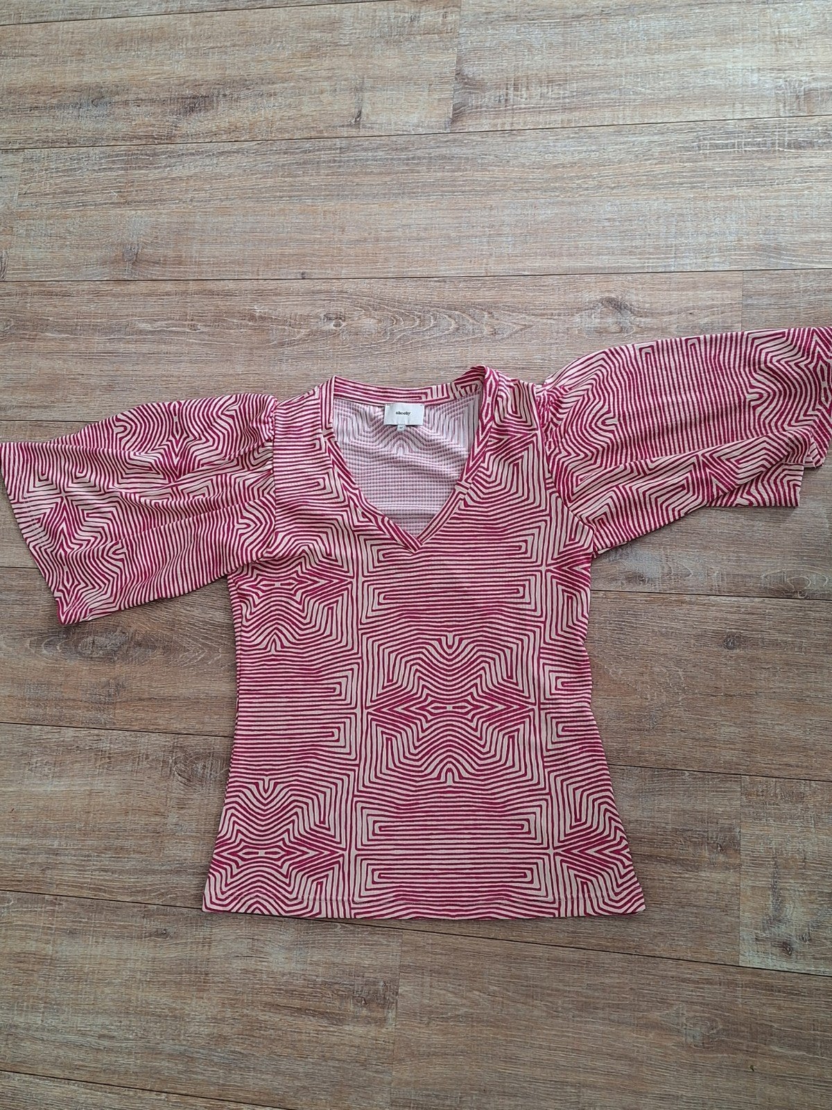 Shirt met vlindermouw, Shoeby, maat M, roze, Maat 38/40 (M), Ophalen of Verzenden, Zo goed als nieuw, Korte mouw