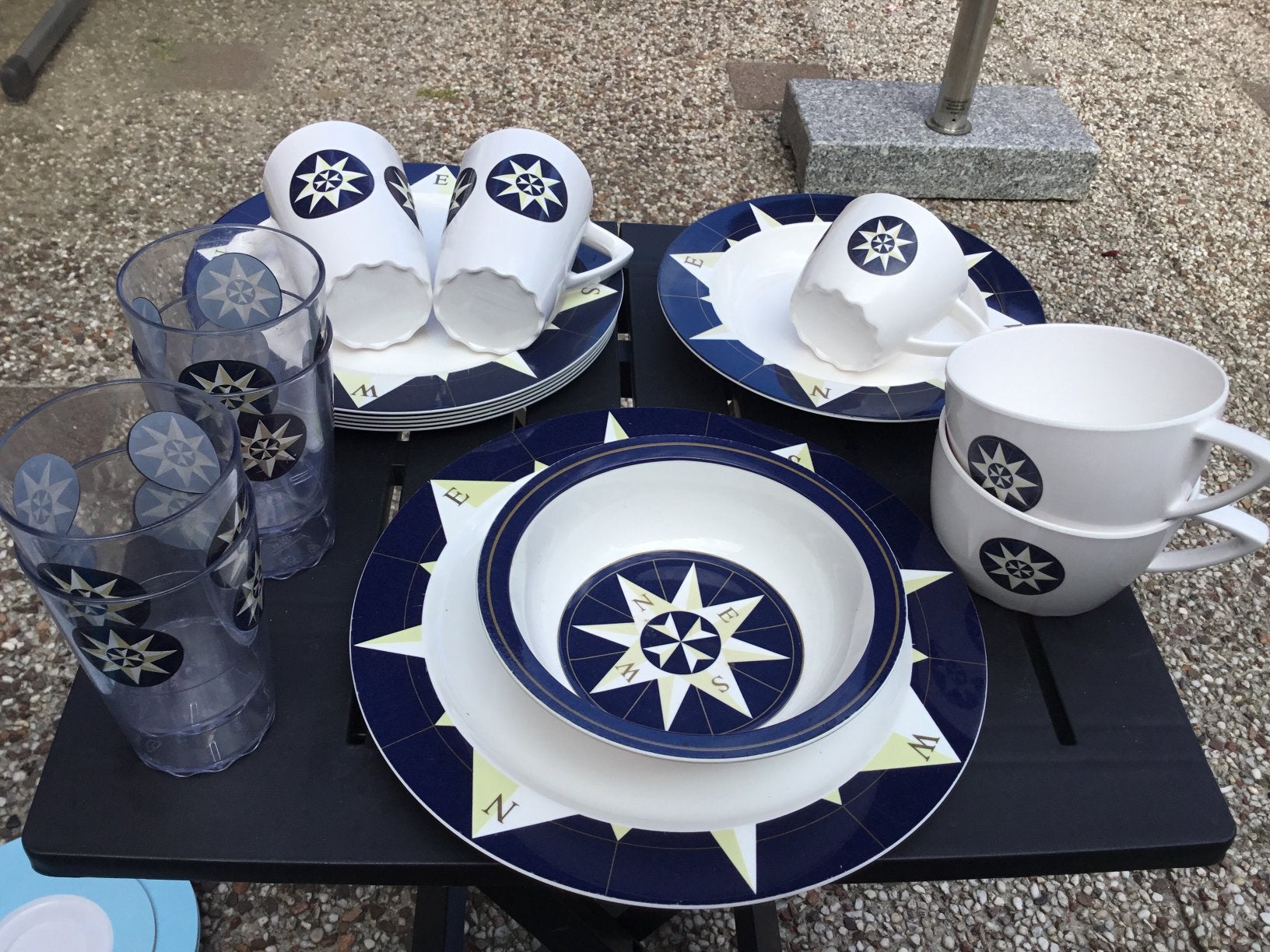 Camping Servies Mepal - Windroos, Ophalen of Verzenden, Gebruikt