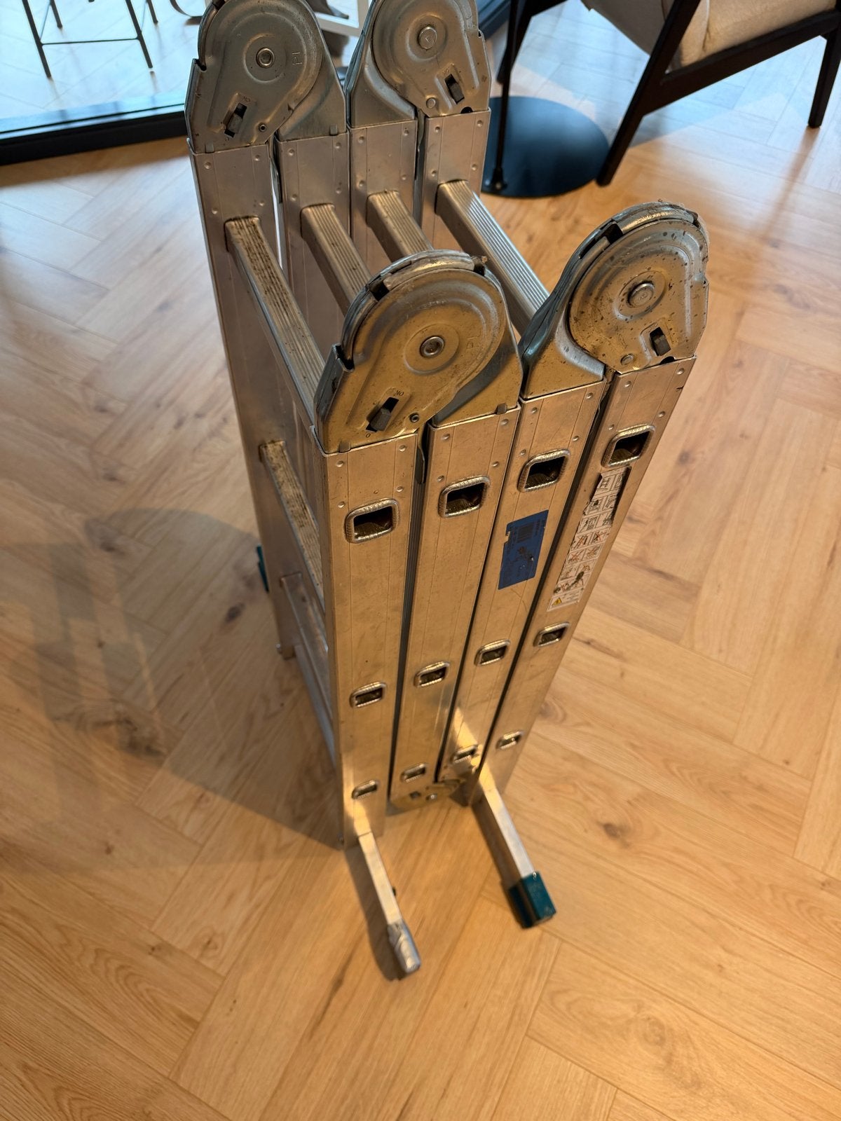 Multifunctionele aluminium vouwladder - Gebruikt, Ophalen, Gebruikt, Ladder, Opvouwbaar of Inschuifbaar