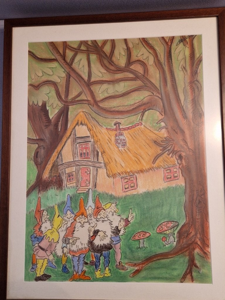 Tekening kabouters, Ophalen
