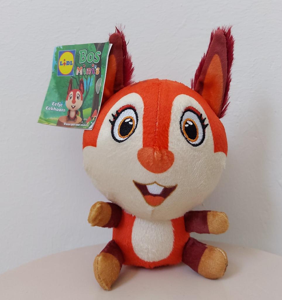 Knuffel Eefje Eekhoorn van Lidl Bosmini's, Lidl, Overige typen, Nieuw, Ophalen of Verzenden