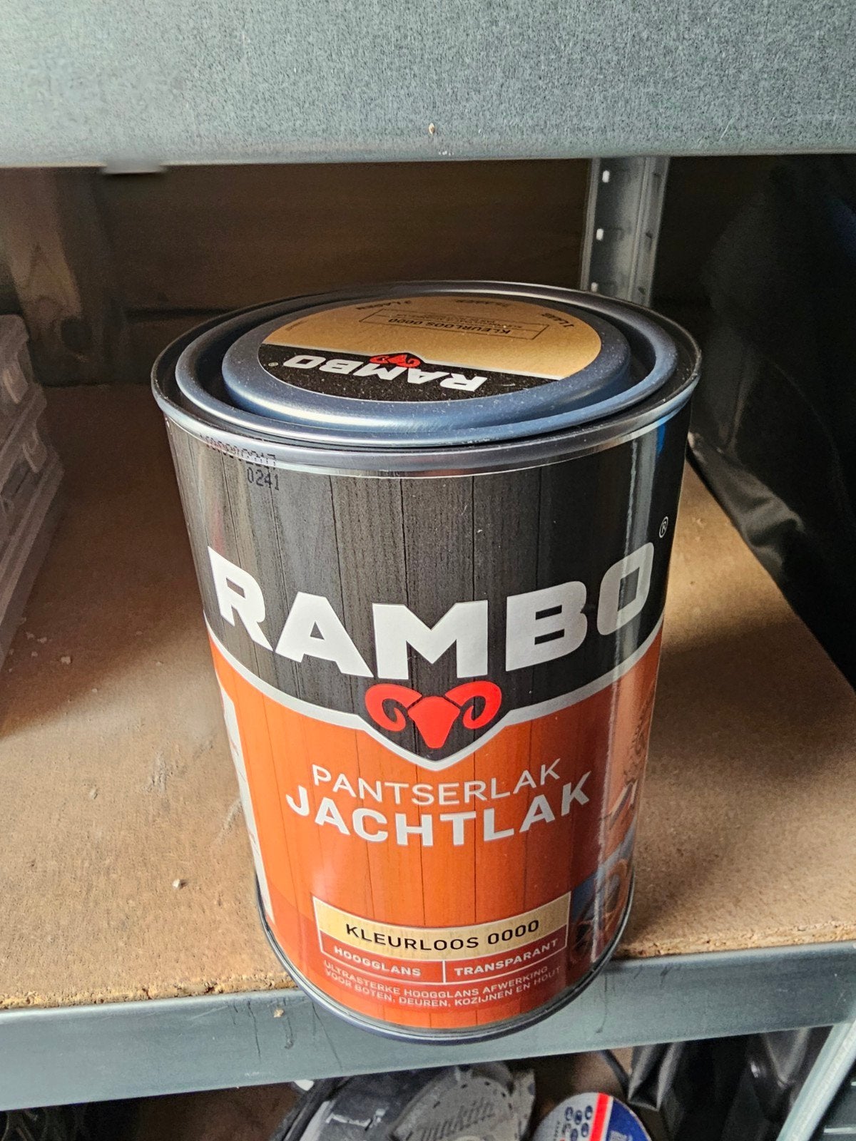 Rambo Pantser Jachtlak Transparant Hoogglans – 1,25 liter, Ophalen, Nieuw, Beits