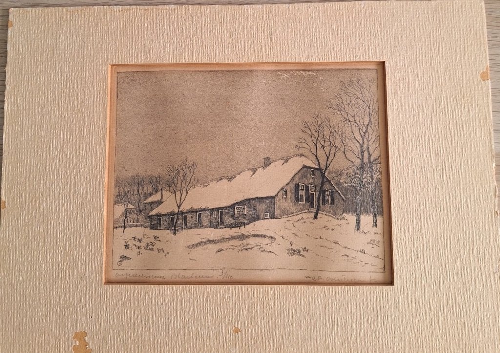 Ets van Blaricum, Antiek en Kunst, Ophalen, 12 cm, 16 cm, 1900 - 1949