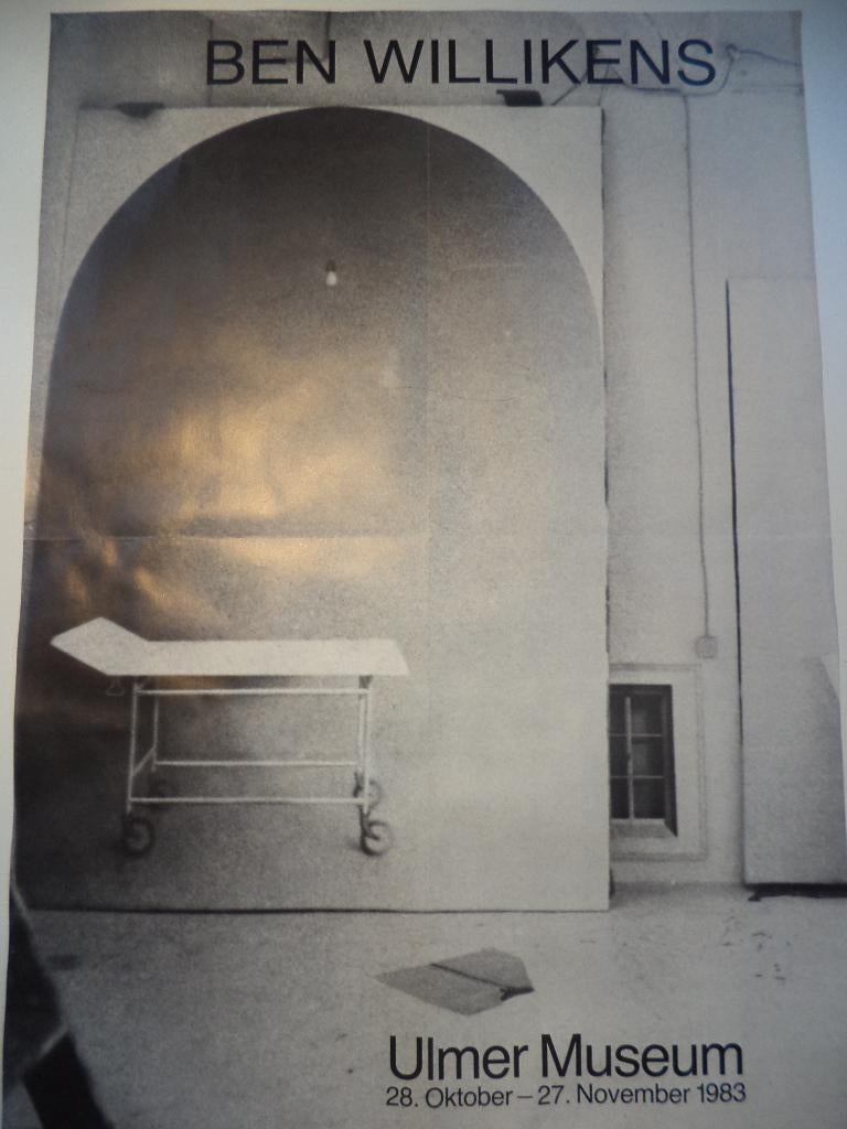 VTG 1983 litho affiche BEN WILLIKENS SCHAUWERK Ulmer Museum, Antiek en Kunst, Ophalen of Verzenden