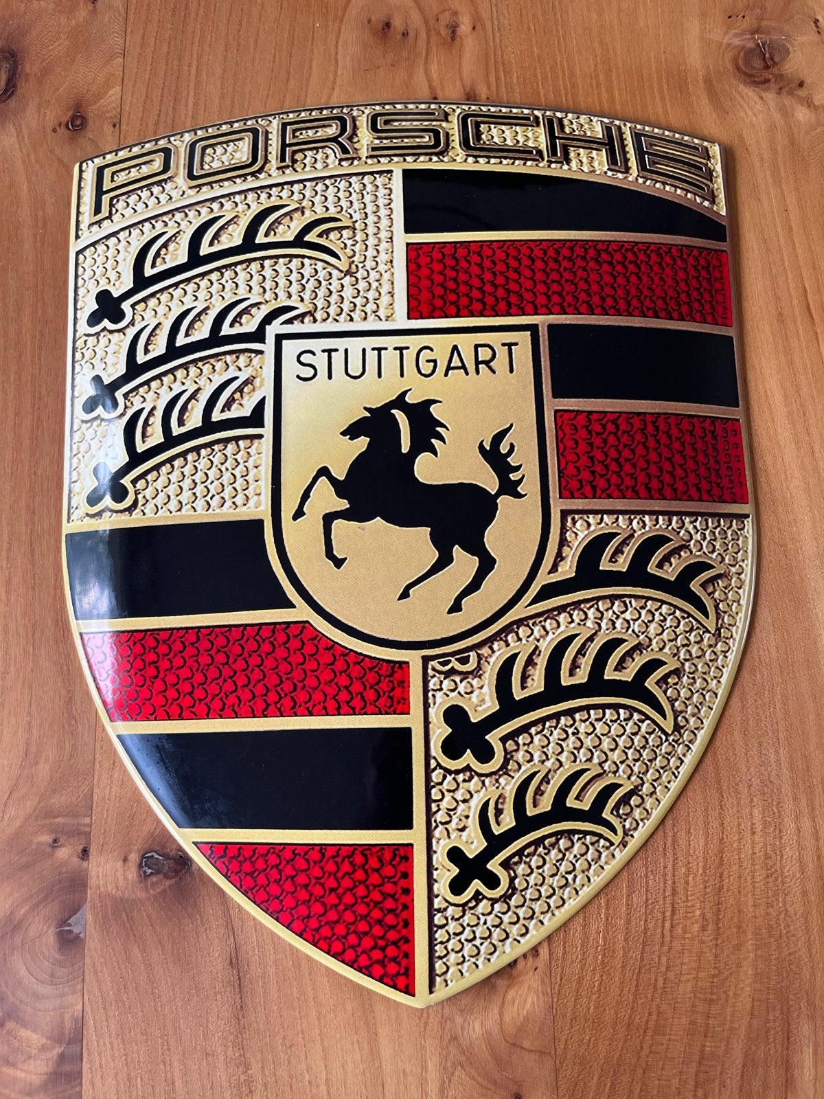 Origineel Porsche emaille bord - Wanddecoratie, Ophalen of Verzenden, Gebruikt, Auto's