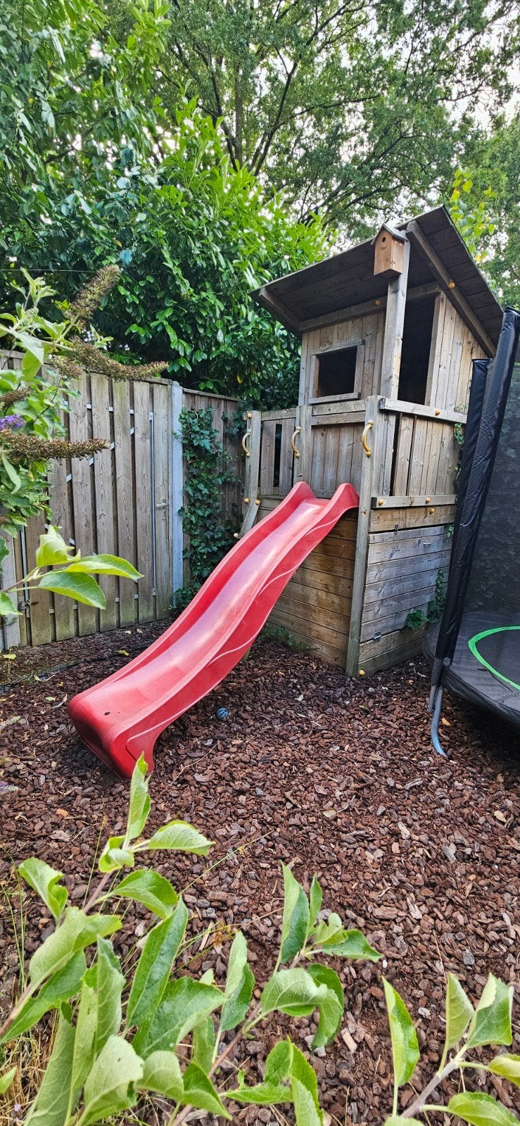 Houten speeltoestel voor in de tuin, Kinderen en Baby's, Speelgoed | Buiten | Speeltoestellen, Ophalen, Zo goed als nieuw, Glijbaan