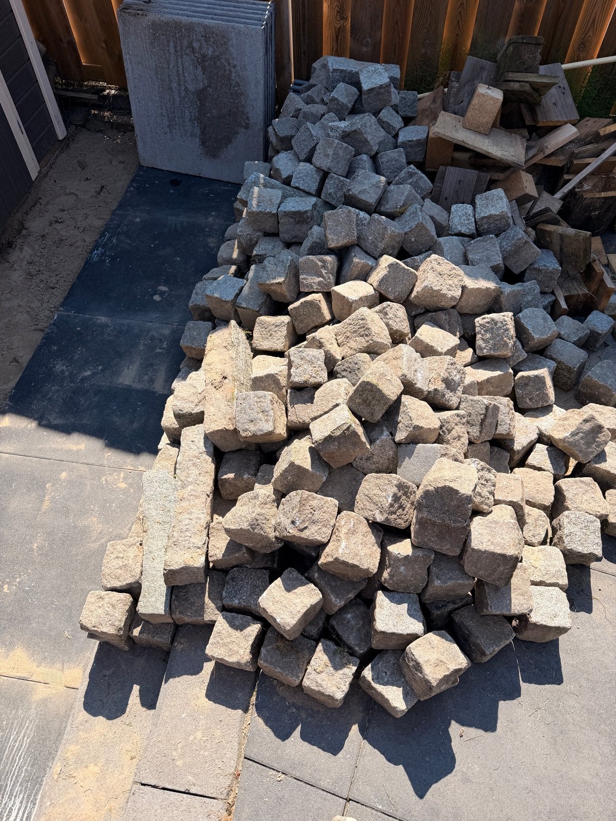 natuursteen keien - ca. 7m², Tuin en Terras, Grind, Keien en Split, Ophalen, Gebruikt