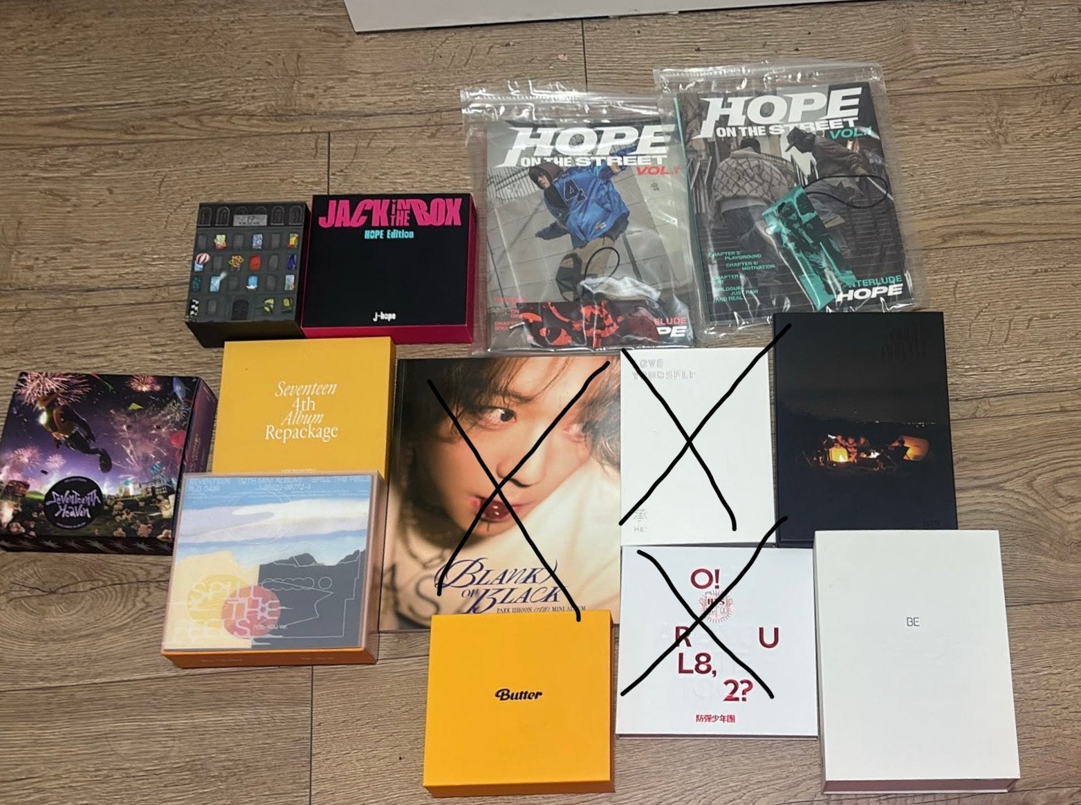 K-pop albums BTS, J-hope, V, Stray Kids, SEVENTEEN + PC's, Bonusmateriaal, K-pop, Ophalen of Verzenden, Zo goed als nieuw