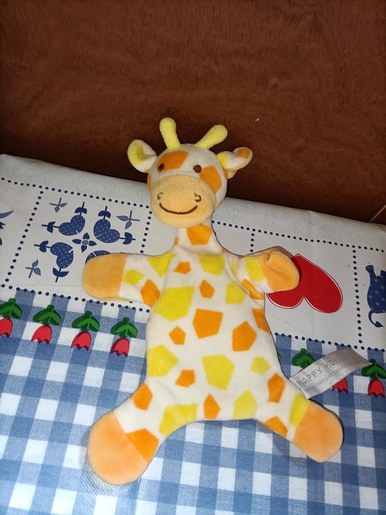 Happy Horse giraffe knuffeldoekje geel met oranje, Ophalen of Verzenden, Zo goed als nieuw, Overige typen
